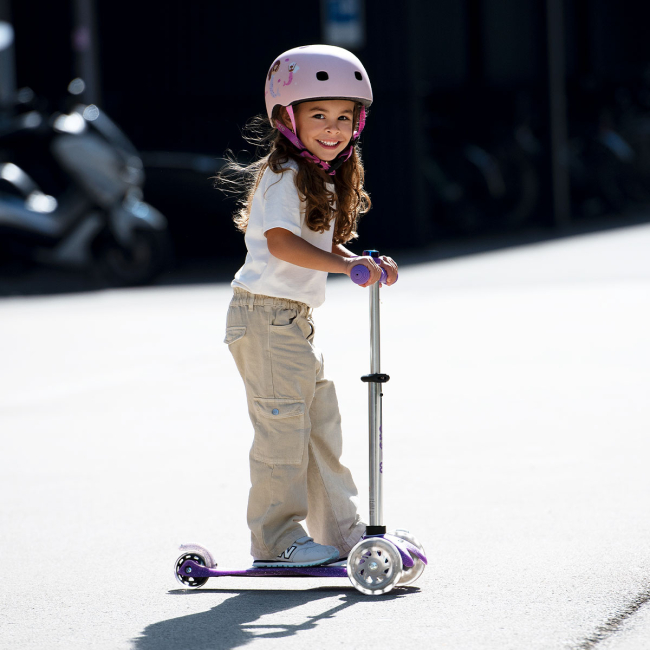 Самокати - Самокат Micro Mini Deluxe Fairy Glitter LED Пурпуровий (MMD207)#4