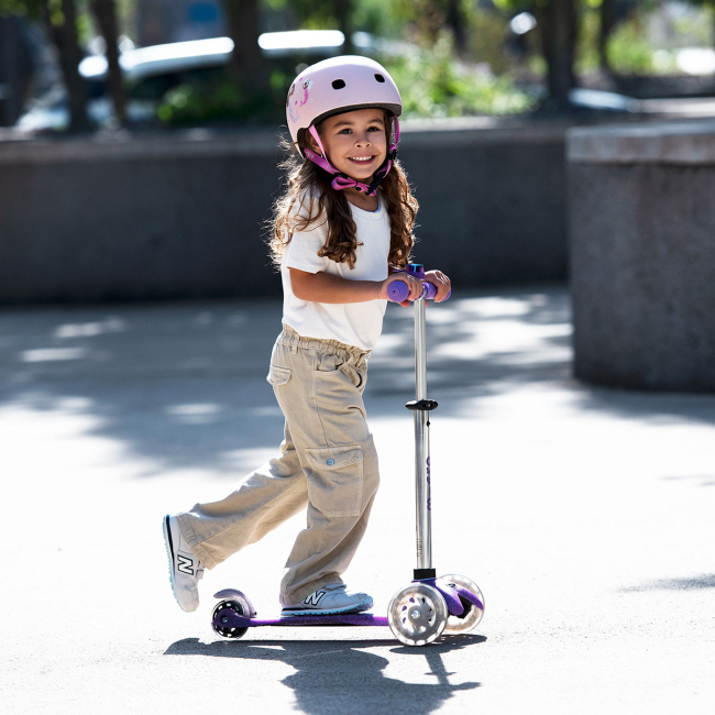 Самокати - Самокат Micro Mini Deluxe Fairy Glitter LED Пурпуровий (MMD207)#5