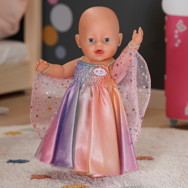 Одяг та аксесуари - Одяг для ляльки Baby Born Сукня веселка (836132)#5