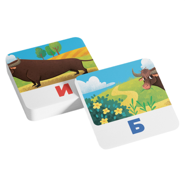 Навчальні іграшки - Розумні картки Crystal Book Читаємо по буквах 30 штук (9786175475478)#4