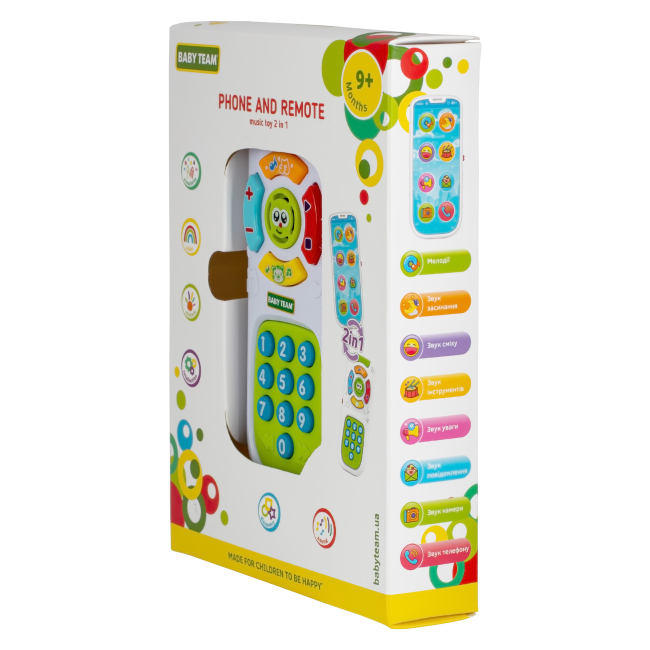 Розвивальні іграшки - Музична іграшка Baby Team Телефон та пульт 2 в 1 (8652)#5