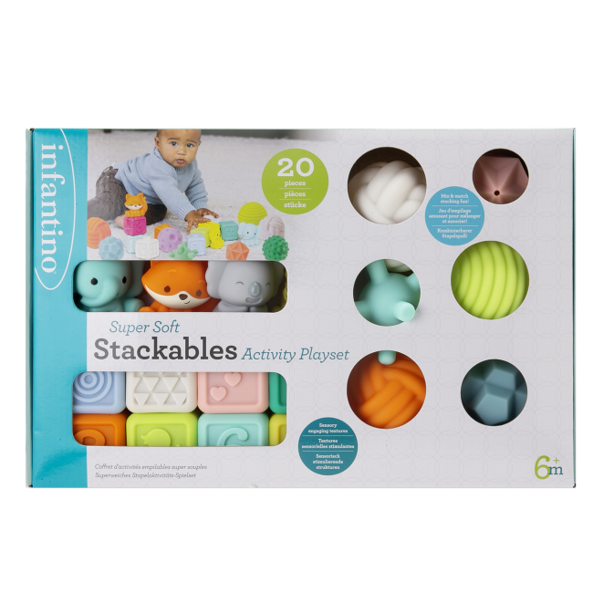 Розвивальні іграшки - Ігровий набір Infantino М'ячики, кубики і лісові звірятка (315364)#2