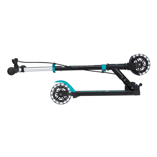 Самокати - Самокат Globber Flow element junior lights чорно-бірюзовий з підсвічуванням (729-105)#4