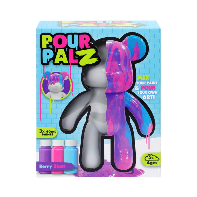 Набори для творчості - Набір для творчості Pour Palz Флюїд Арт Ведмедик Ягідний вибух (GS-G08682)#4