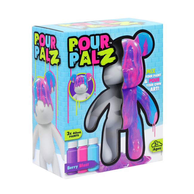 Набори для творчості - Набір для творчості Pour Palz Флюїд Арт Ведмедик Ягідний вибух (GS-G08682)#5