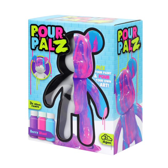 Набори для творчості - Набір для творчості Pour Palz Флюїд Арт Ведмедик Ягідний вибух (GS-G08682)#6