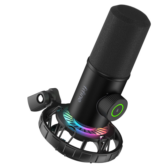 Мікрофони - Мікрофон динамічний Fifine USB Type-C RGB (K658)#5