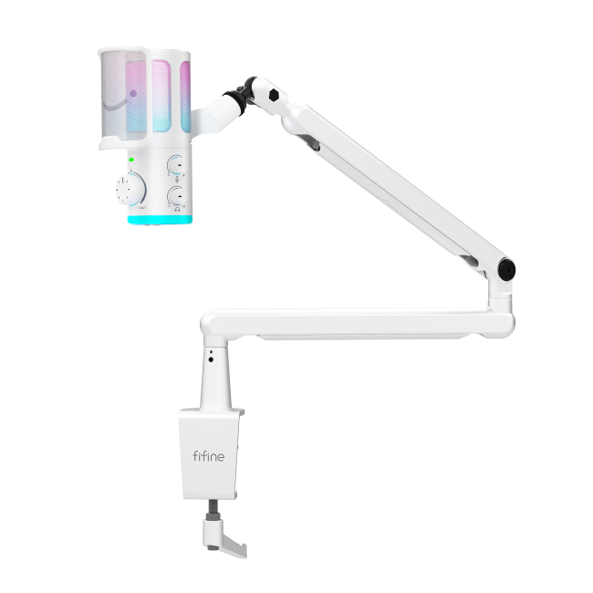 Мікрофони - Мікрофон конденсаторний Fifine USB White (TAM6W)#2