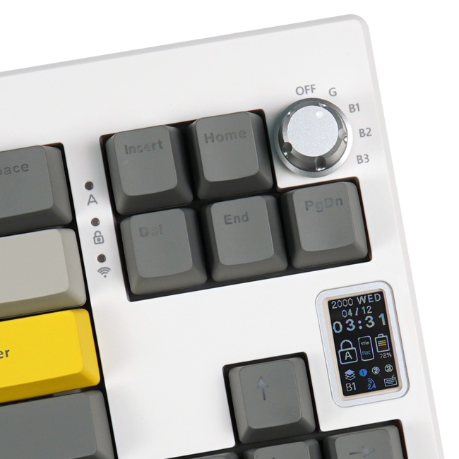 Клавіатура і миші - Клавіатура Epomaker Shadow-X 70% Mulan Switch Hot-Swap LCD Screen RGB White UA (SHX-W-M)#3