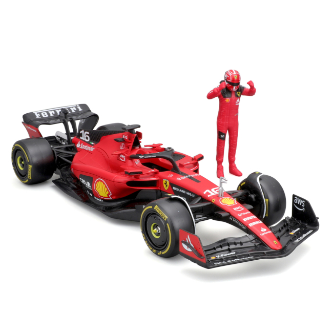 Автомоделі - Автомодель Bburago Racing Ferrari SF-23 з фігуркою в асортименті (18-26809)#3