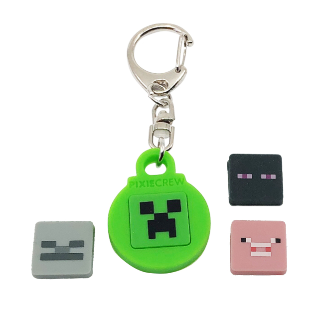 Брелоки - Брелок Pixie Crew Майнкрафт зелений 4 мульти-пікселі (8595725200818)#2