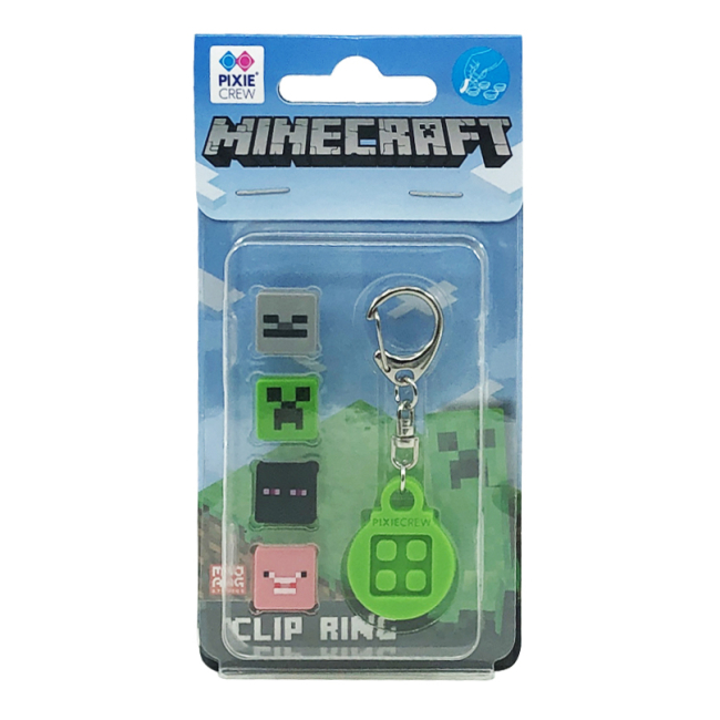 Брелоки - Брелок Pixie Crew Майнкрафт зелений 4 мульти-пікселі (8595725200818)#3