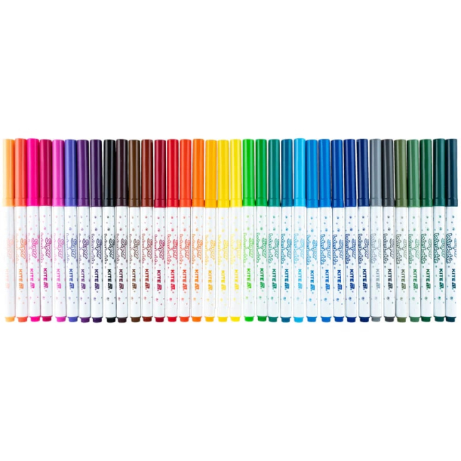 Канцтовари - Набір фломастерів Kite Creative superwashable 36 кольорів (K-1154)#2