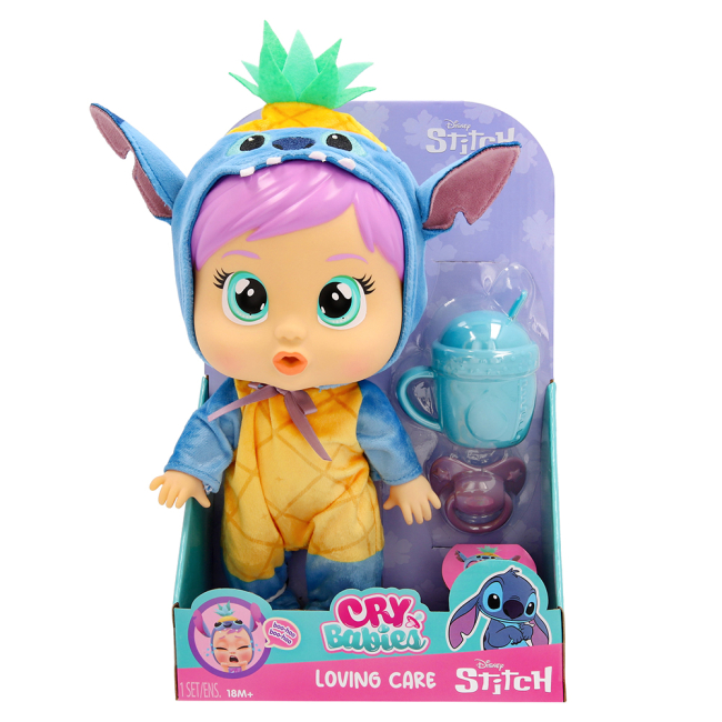 Пупси - Ігровий набір Cry babies Любов і турбота Лялька Плакса Стіч з аксесуарами 26 см (927377)#7