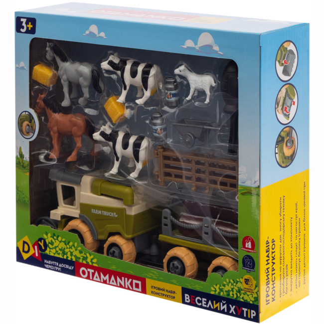 Транспорт і спецтехніка - Ігровий набір Otamanko Веселий хутір Комбайн, коні, корови і вівця (532.01.64)#3