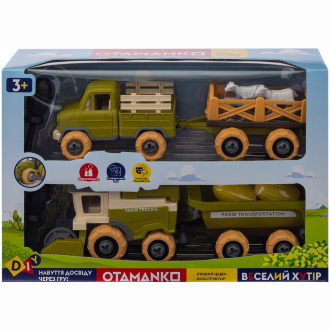 Транспорт і спецтехніка - Ігровий набір Otamanko Веселий хутір Комбайн, вантажівка і вівці (532.01.67)#2