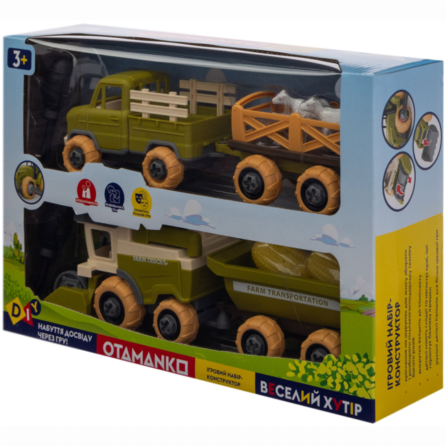 Транспорт і спецтехніка - Ігровий набір Otamanko Веселий хутір Комбайн, вантажівка і вівці (532.01.67)#3