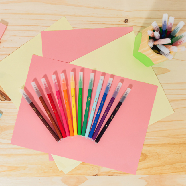 Канцтовари - Фломастери BIC Kids Visa 880 12 кольорів (bc525443)#6