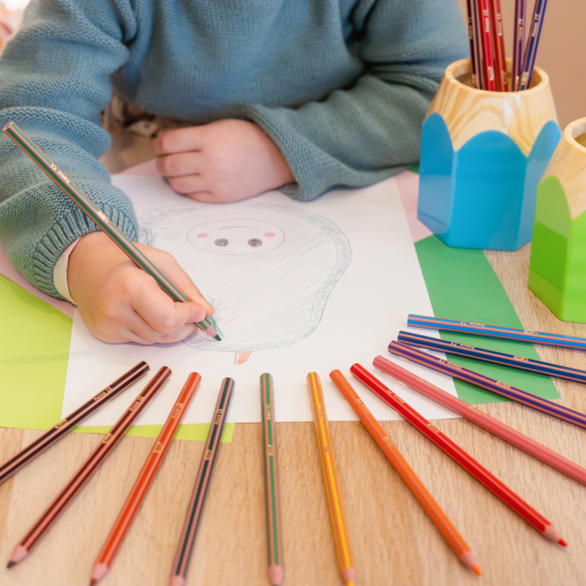 Канцтовари - Олівці кольорові BIC Kids Evolution stripes 12 штук (bc9505221)#4