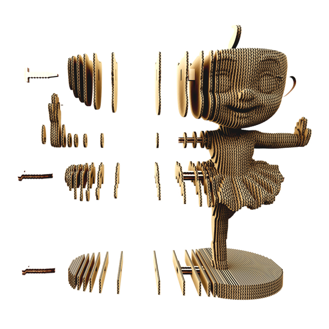 3D-пазли - 3D пазл Cartonic Ballerina Cappuccina and friends 3 в 1 (CARTBALLER)#5