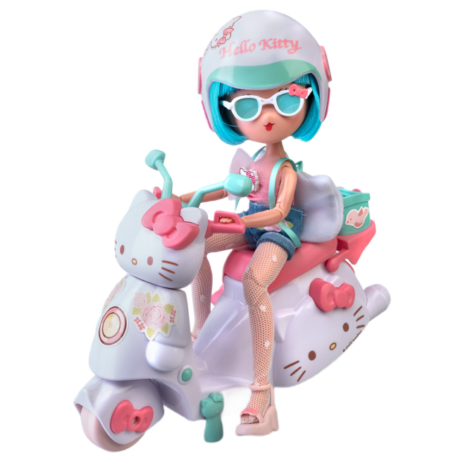 Ляльки - Лялька 4SF Manga Dolls Hello Kitty Красуня Пінк на скутері (HKTF3000)#2