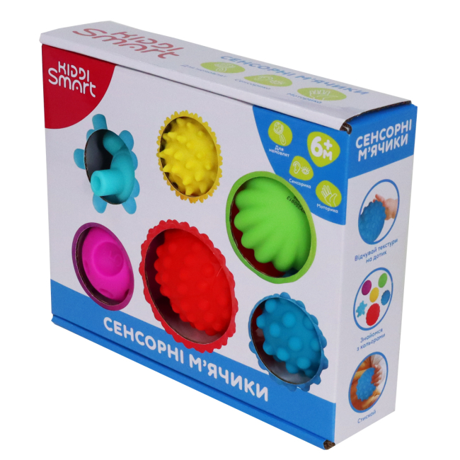 Розвивальні іграшки - Розвивальна іграшка Kiddi Smart Сенсорні м'ячики (4434-KS)#3