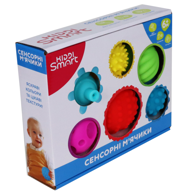 Розвивальні іграшки - Розвивальна іграшка Kiddi Smart Сенсорні м'ячики (4434-KS)#4