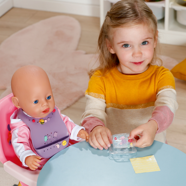 Одяг та аксесуари - Нагрудник для ляльки Baby Born Pinplay Стильне годування (837221)#4
