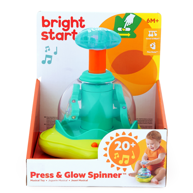 Розвивальні іграшки - Дзиґа Bright starts Press & glow spinner (10042)#2