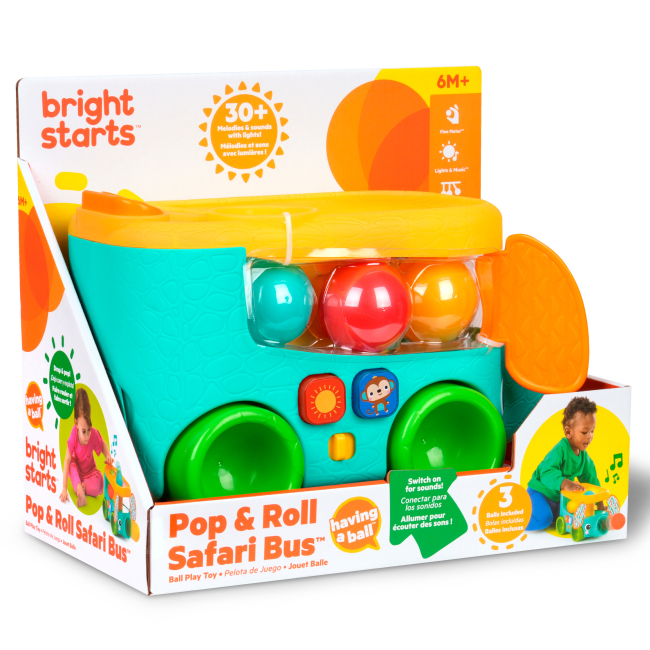 Розвивальні іграшки - Музична іграшка Bright Starts Pop & Roll safari bus (16827) #2