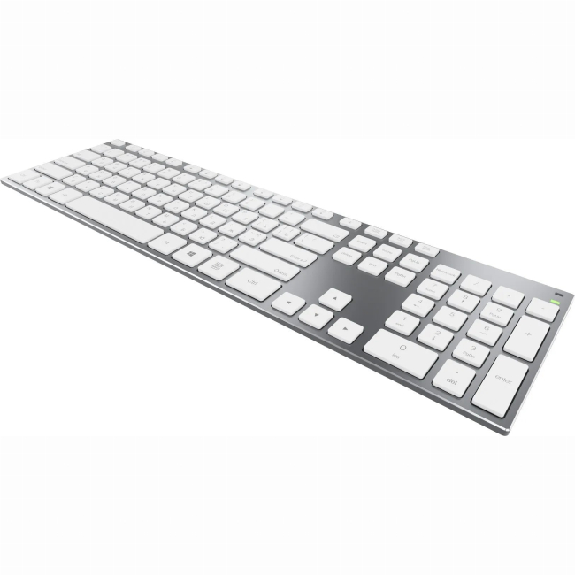 Клавіатура і миші - Клавіатура OfficePro USB адаптер 2.4 ГГц Bluetooth білий металік (SK1500WHITE)#2