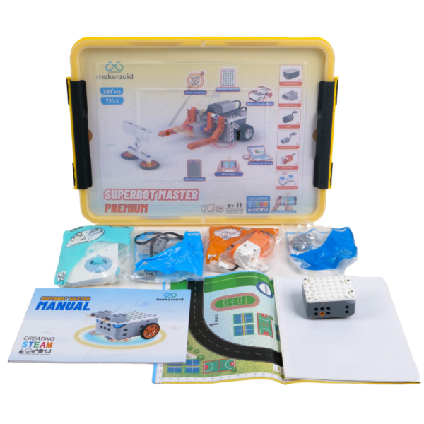 Конструктори з унікальними деталями - Конструктор Makerzoid Superbot Master Premium 230 елементів (MKZ-SPB-MS)#2