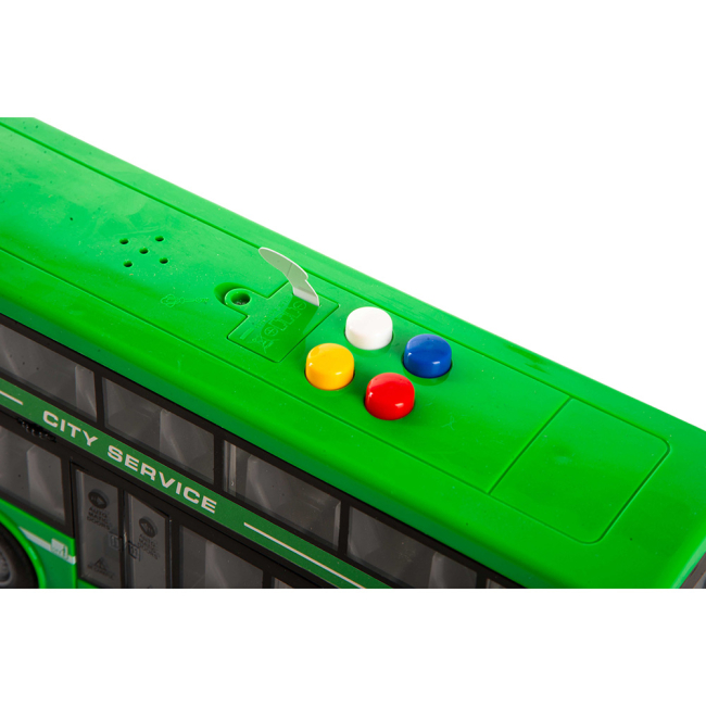 Транспорт і спецтехніка - Автомодель DIY Toys Інерційний двоповерховий автобус зелений (CJ-4023760/1)#3