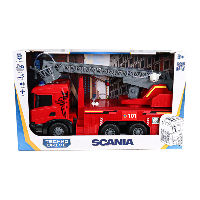 Транспорт і спецтехніка - Автомодель TechnoDrive Super Big Truck Пожежна машина Scania (5005KS)#8
