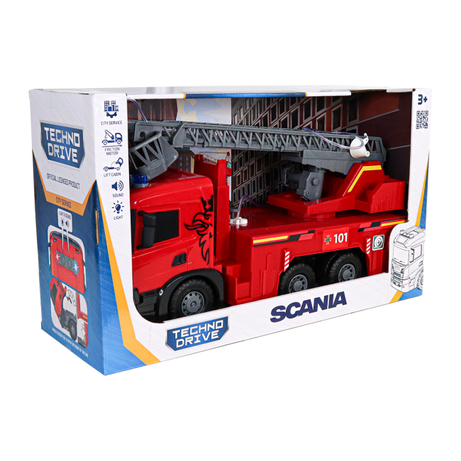 Транспорт і спецтехніка - Автомодель TechnoDrive Super Big Truck Пожежна машина Scania (5005KS)#9