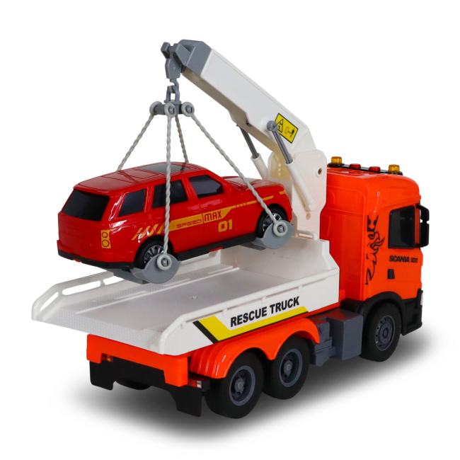 Транспорт і спецтехніка - Ігровий набір TechnoDrive Big truck Евакуатор Scania з машиною (6408KS)#6