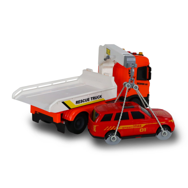 Транспорт і спецтехніка - Ігровий набір TechnoDrive Big truck Евакуатор Scania з машиною (6408KS)#8