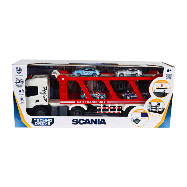 Транспорт і спецтехніка - Ігровий набір TechnoDrive Large truck Автоперевізник Scania (6414KS)#7
