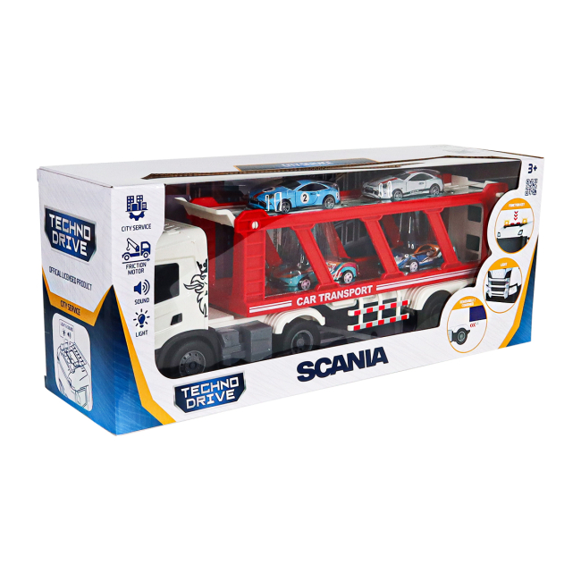 Транспорт і спецтехніка - Ігровий набір TechnoDrive Large truck Автоперевізник Scania (6414KS)#8