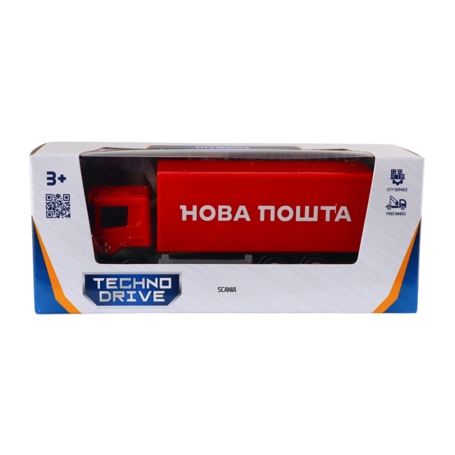 Транспорт і спецтехніка - Автомодель TechnoDrive Scania Нова пошта (250414U)#9