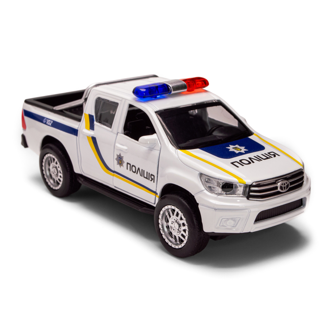 Транспорт і спецтехніка - Автомодель TechnoDrive Toyota Hilux Поліція (KM250426)#2