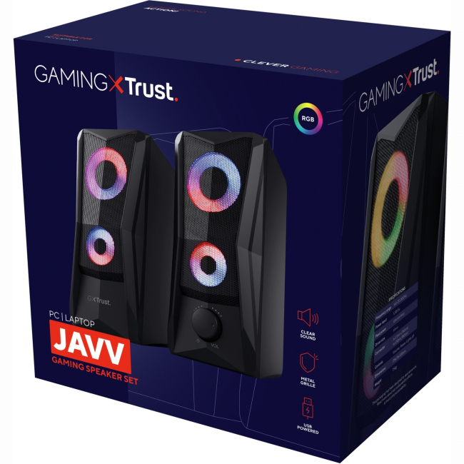 Колонки - Акустична система Trust GXT 606 Javv 2.0 USB/AUX RGB чорний (25108_TRUST)#5
