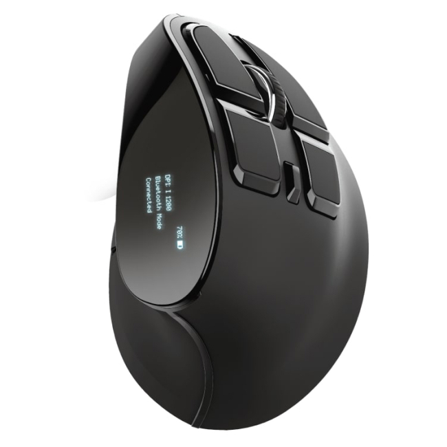 Клавіатура і миші - Мишка Trust Voxx Rechargeable Ergonomic WL чорний (23731_TRUST)#4