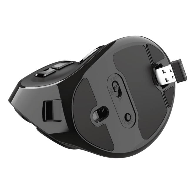 Клавіатура і миші - Мишка Trust Voxx Rechargeable Ergonomic WL чорний (23731_TRUST)#7