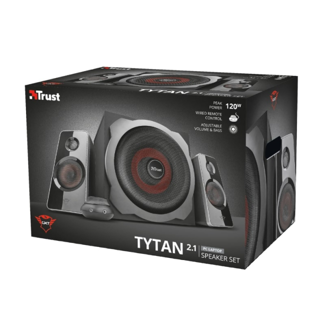 Колонки - Акустична система Trust 2.1 GXT 38 Tytan ultimate bass speaker set black (19023_TRUST)#6