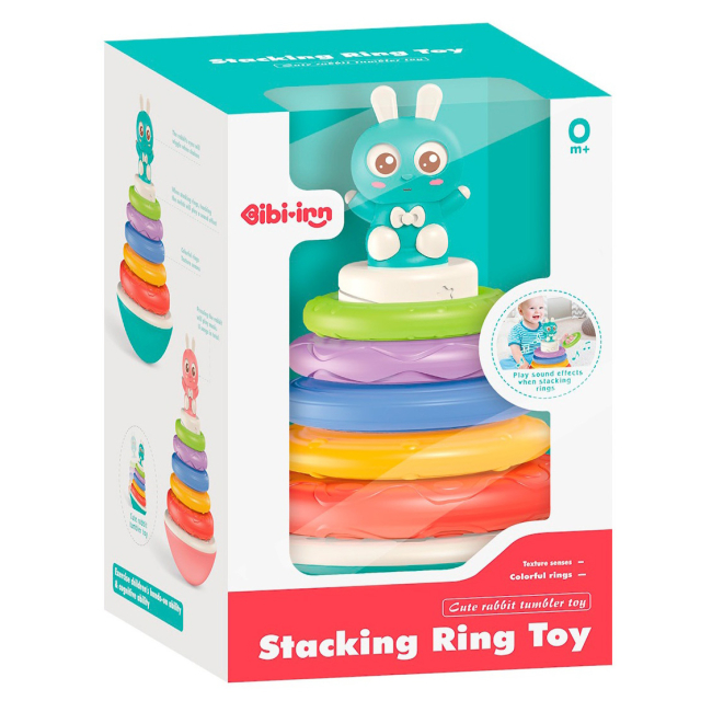 Розвивальні іграшки - Розвивальна іграшка Bibi-inn Пірамідка-неваляшка Музинка (608-98)#2