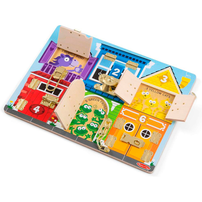 Розвивальні іграшки - Ігровий набір Melissa and Doug Дерев’яна дошка із засувками (SM93406/6075185)#2