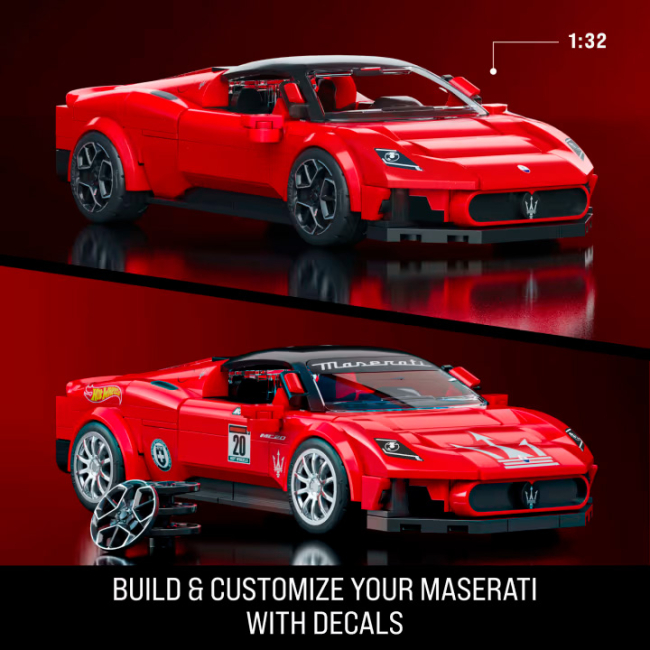 Конструктори Hot Wheels - Конструктор Mattel Brick Shop Speed Maserati MC20 250 деталей (JFR90)#2