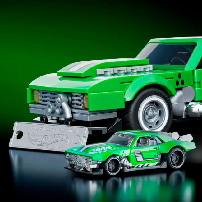 Конструктори Hot Wheels - Конструктор Mattel Brick Shop Speed Custom ’68 Camaro 289 деталей (JFT16)#4