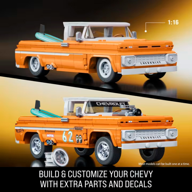 Конструктори Hot Wheels - Конструктор Mattel Brick Shop Elite Custom ’62 Chevy Pickup 858 деталей (JFT20)#2